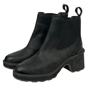 Sorel Women's Hi-Line Chelsea Boots 10 Platform Heeled Waterproof Black Platform
